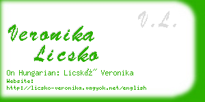 veronika licsko business card